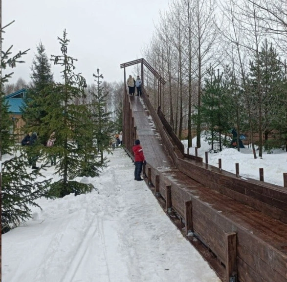 Всесезонная горка в селе Новый Кырлый.